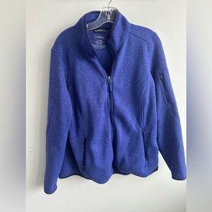 L.L.Bean, Fleece, Zip Up, Collar, Pockets, bluish purple Womens 1x